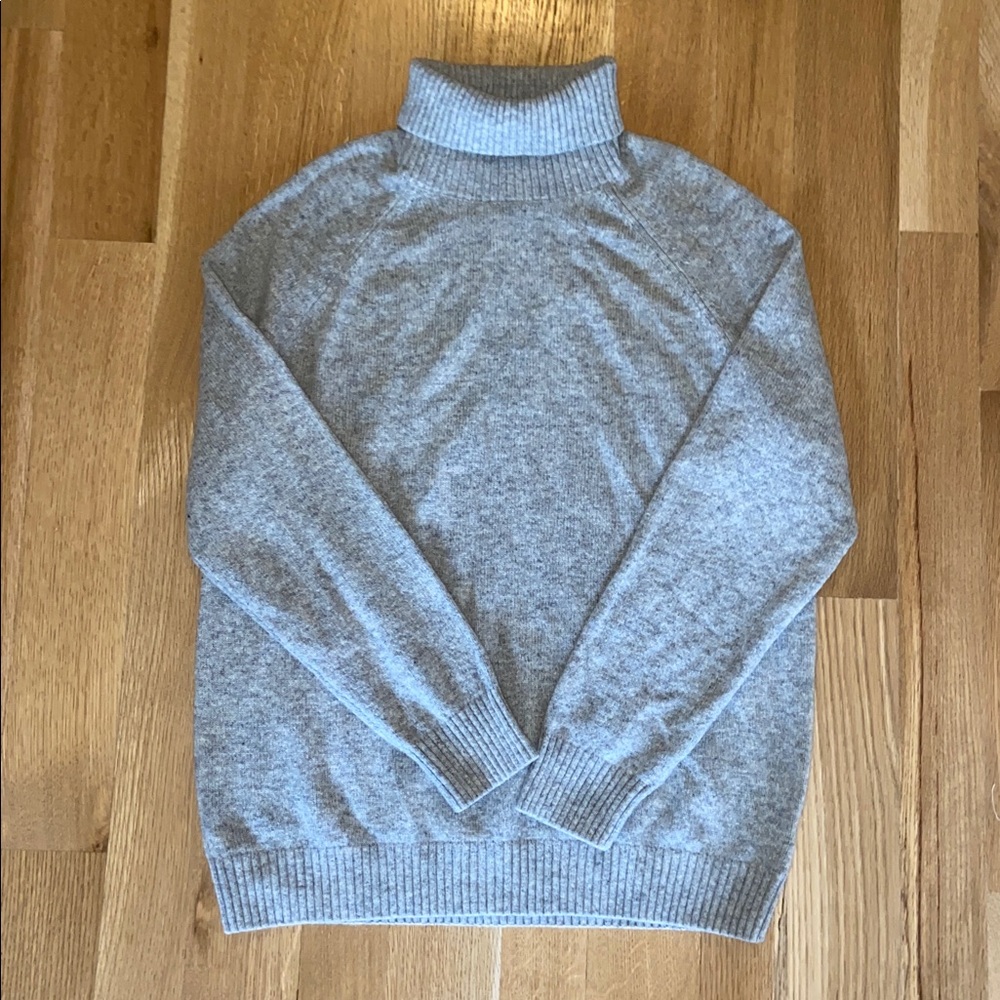 Merino Wool Turtleneck Men’s Soft Knit Sweater LACHLAN British Inspired Gray